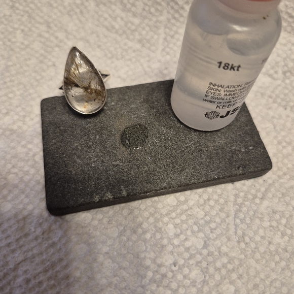 Handmade Gold And Brown Rutile Ring - Picture 9 of 9